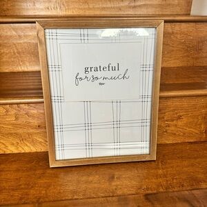 Rustic Wood Frame “Grateful For So Much” Wall Sign 15”x1”x12”